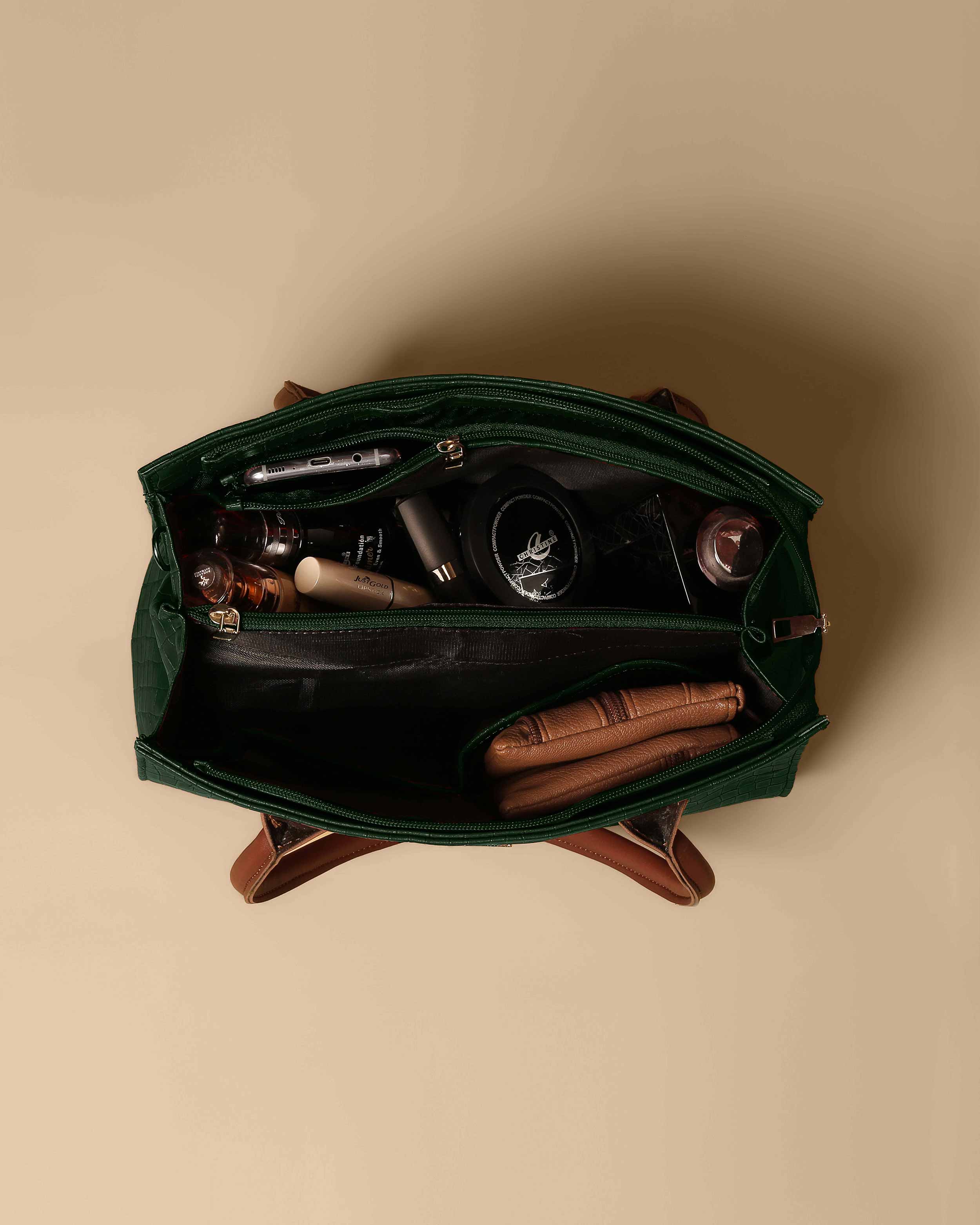 Vintage Crocodile Bag ( Olive Green)
